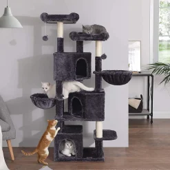 New SONGMICS Arbre à chat 164 cm gris clair