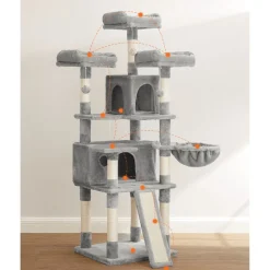 Clearance SONGMICS Arbre à chat 168 cm gris foncé