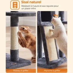 Best Sale SONGMICS Arbre à chat 135 cm gris foncé