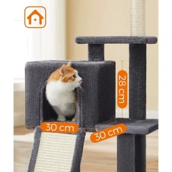 Cheap SONGMICS Arbre à chat 118 cm gris foncé