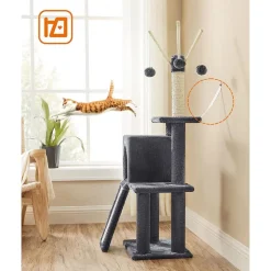 Cheap SONGMICS Arbre à chat 118 cm gris foncé