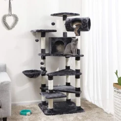 Discount SONGMICS Arbre à chat 165 cm foncé Gris