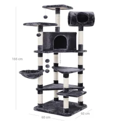 Discount SONGMICS Arbre à chat 165 cm foncé Gris