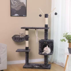 Clearance SONGMICS Arbre à chat 134 cm foncé Gris