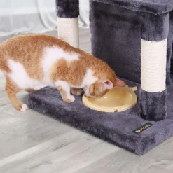 Cheap SONGMICS Arbre à chat 90 cm gris foncé