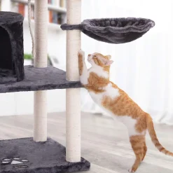 Hot SONGMICS Arbre à chat 152 cm gris foncé