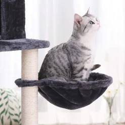 Hot SONGMICS Arbre à chat 152 cm gris foncé