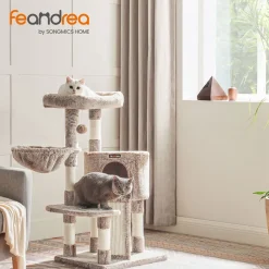 Sale SONGMICS Arbre à chat 104 cm Marron Clair