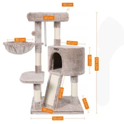 Sale SONGMICS Arbre à chat 104 cm Marron Clair