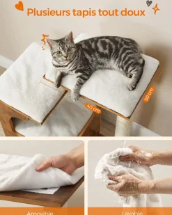 Outlet SONGMICS Arbre à chat 88 cm rustique