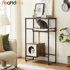 Sale SONGMICS Arbre à chat 114 cm rustique Marron Vintage