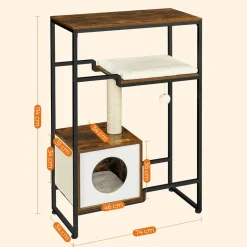 Sale SONGMICS Arbre à chat 114 cm rustique Marron Vintage