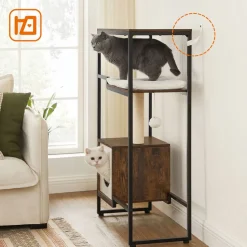 Sale SONGMICS Arbre à chat 114 cm rustique Marron Vintage