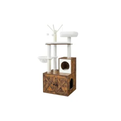 Store SONGMICS Arbre à chat 140 cm rustique