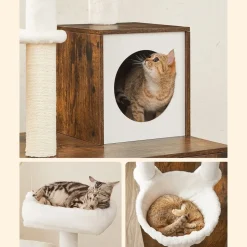 Store SONGMICS Arbre à chat 140 cm rustique