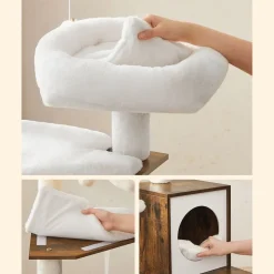 Store SONGMICS Arbre à chat 140 cm rustique