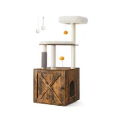 Cheap SONGMICS Arbre à Chat avec Maison de Toilettes