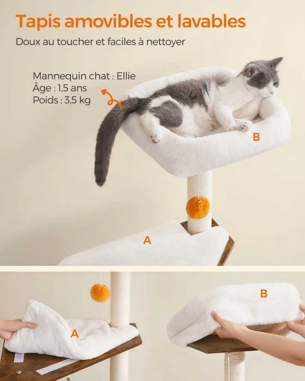 Cheap SONGMICS Arbre à Chat avec Maison de Toilettes