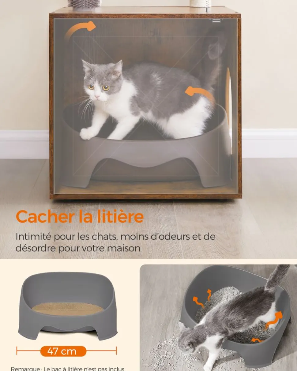 Cheap SONGMICS Arbre à Chat avec Maison de Toilettes