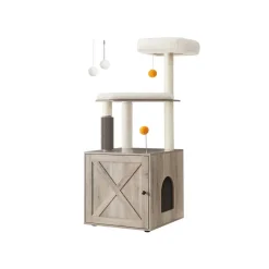 Cheap SONGMICS Arbre à Chat avec Maison de Toilettes