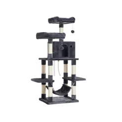 Cheap SONGMICS Arbre à Chat Pompons Gris Anthracite