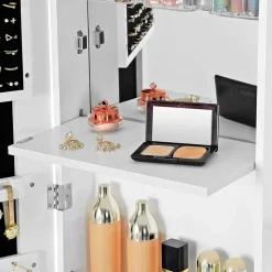 Outlet SONGMICS Armoire à bijoux Blanc