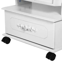 Best Sale SONGMICS Armoire à bijoux 4 roulettes Blanc