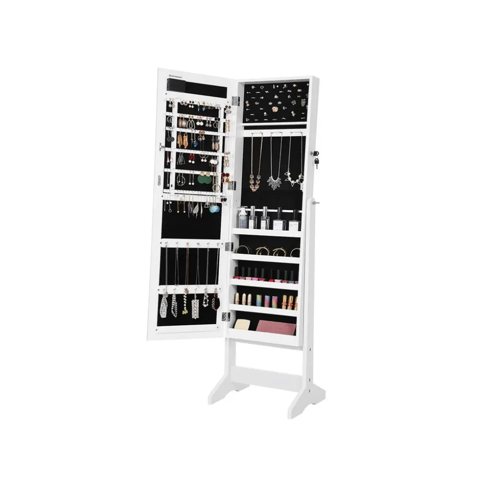 Clearance SONGMICS Armoire à bijoux LED Blanc