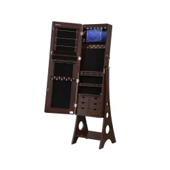 Cheap SONGMICS Armoire à bijoux LED brun Marron
