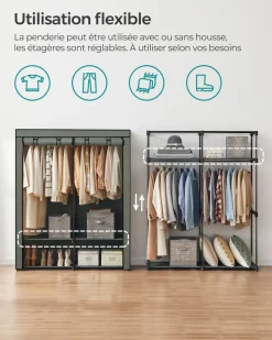 Store SONGMICS Armoire à bijoux LED intérieur Blanc