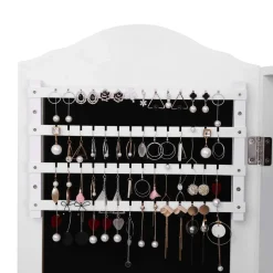 New SONGMICS Armoire à bijoux murale Blanc