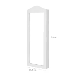 New SONGMICS Armoire à bijoux murale Blanc