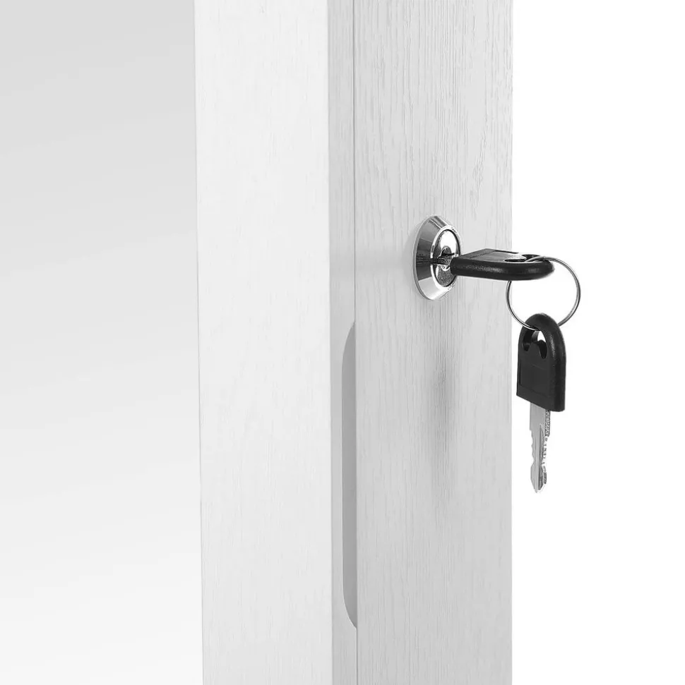 Cheap SONGMICS Armoire à bijoux murale cadre fin Blanc