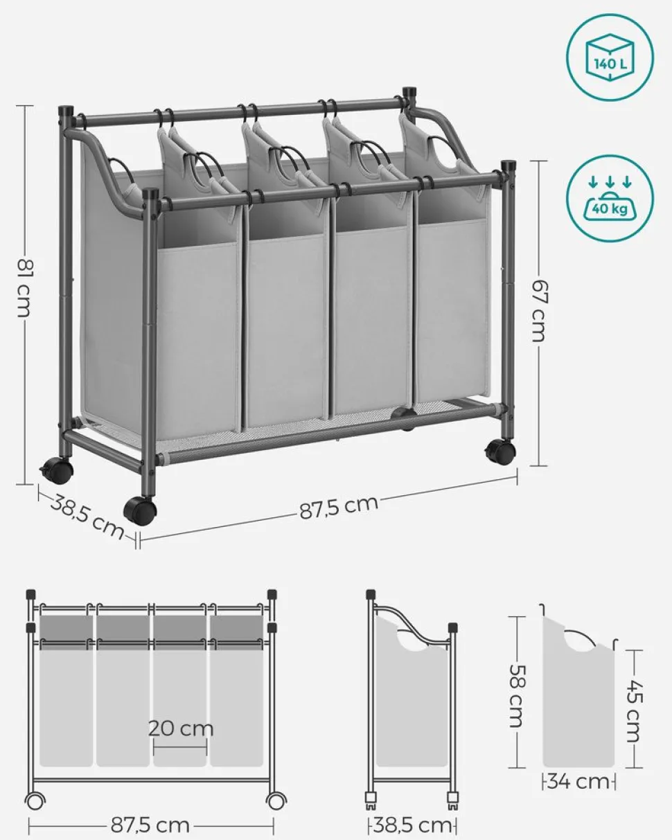 Shop SONGMICS Armoire à bijoux murale miroir