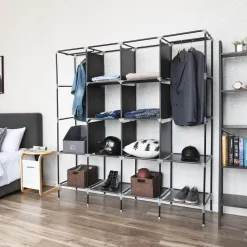 Fashion SONGMICS Armoire à vêtements noir