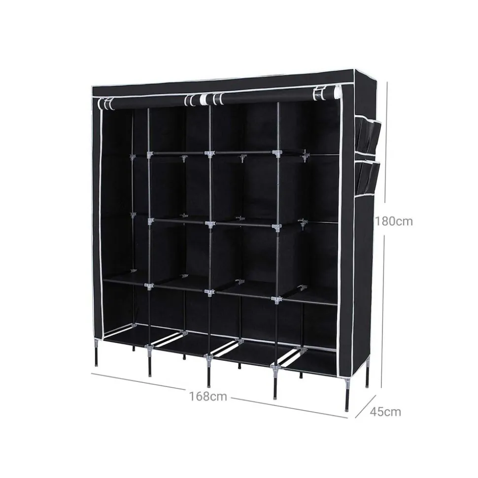 Fashion SONGMICS Armoire à vêtements noir