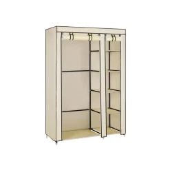 Cheap SONGMICS Armoire à vêtements tissu gris
