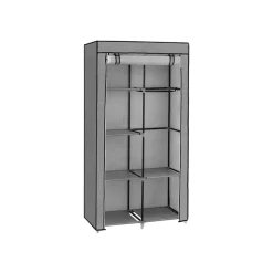Shop SONGMICS Armoire en tissu gris