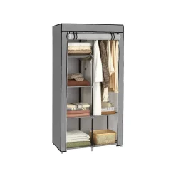 Shop SONGMICS Armoire en tissu gris