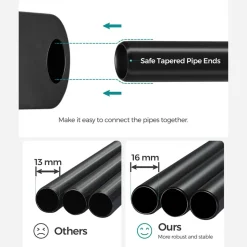 New SONGMICS Armoire en tissu noir