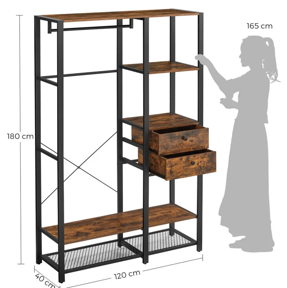 New SONGMICS Armoire industriel Noir