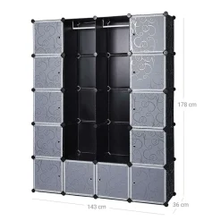 Fashion SONGMICS Armoire modulable XXL à motifs