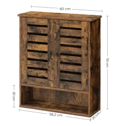 Hot SONGMICS Armoire murale rustique Marron Rustique