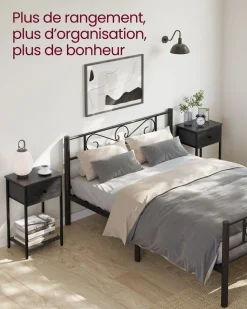 Shop SONGMICS Armoire ouvert noir