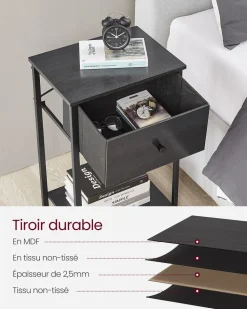 Shop SONGMICS Armoire ouvert noir