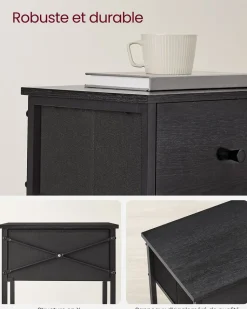 Shop SONGMICS Armoire ouvert noir