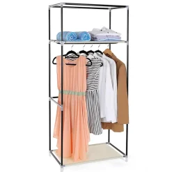 New SONGMICS Armoire vêtements pliable noir