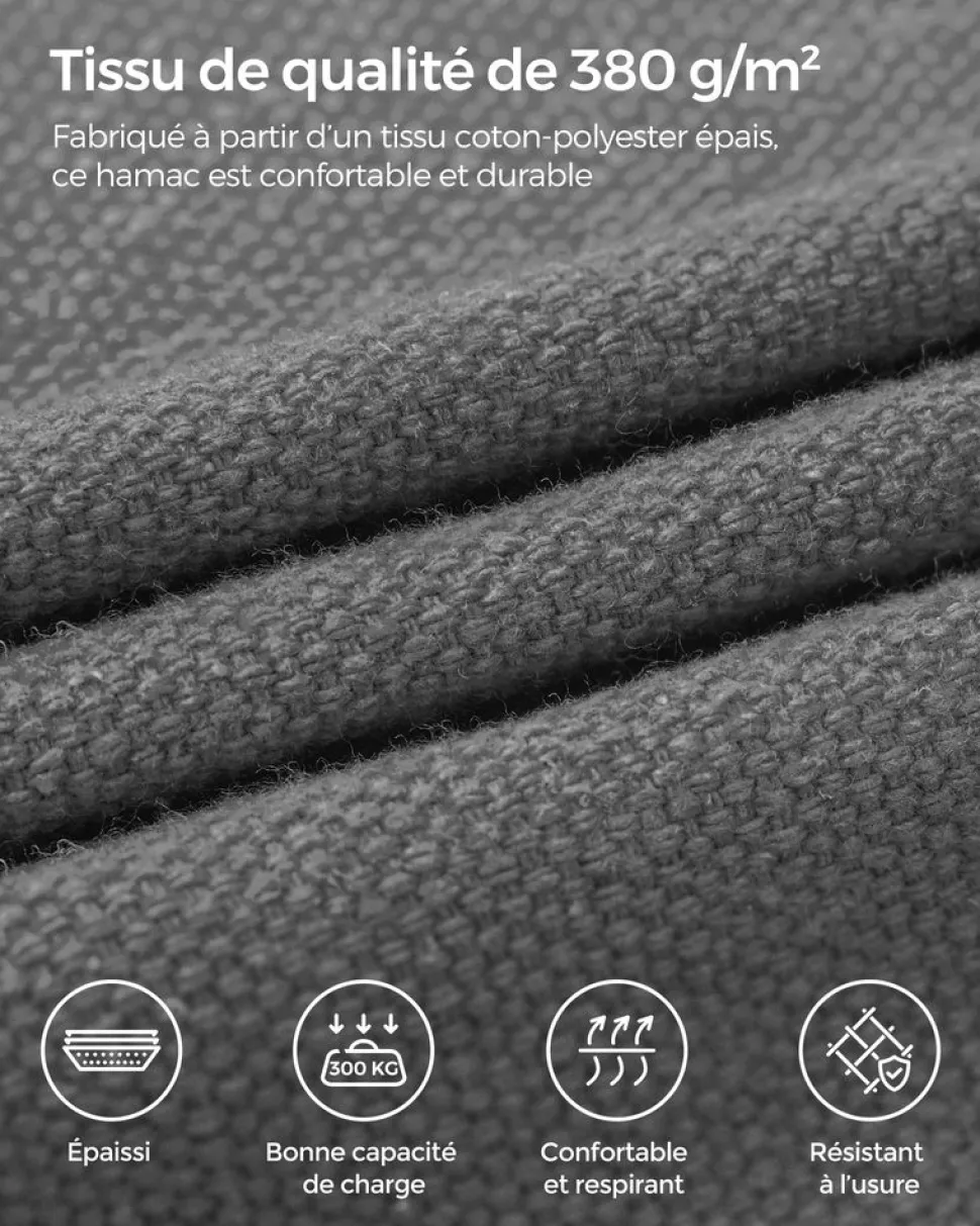 Shop SONGMICS Bain de soleil matelas noir