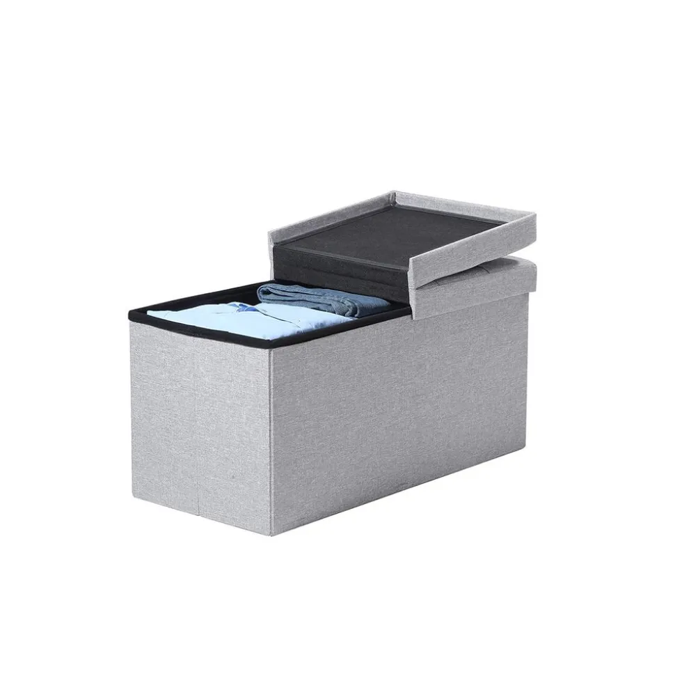 Online SONGMICS Banc à chaussures 9 compartiments capacité de charge 136 kg beige naturel