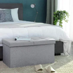 Online SONGMICS Banc à chaussures 9 compartiments capacité de charge 136 kg beige naturel